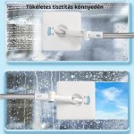 Teleszkópos Ablaktisztító Eszköz Állítható Szöggel, Cserélhető és Mosható Textil Betétekkel