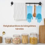 Sada 2 ks silikonových rukavic na mytí nádobí a úklid – modrá a fialová