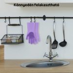 Sada 2 ks silikonových rukavic na mytí nádobí a úklid – modrá a fialová