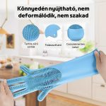 Sada 2 ks silikonových rukavic na mytí nádobí a úklid – modrá a fialová