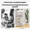 Ötszintes Cipőspolc Tárolókosárral, Vízálló Anyagból, Helytakarékos Kidolgozással - Fehér