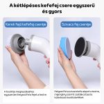 Perie electrică de curățare 9 în 1 cu capete interschimbabile, afișaj digital, mâner telescopic - gri