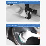 Perie electrică de curățare 9 în 1 cu capete interschimbabile, afișaj digital, mâner telescopic - gri