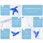 Skladací sušiak na bielizeň s krídlami, na vnútorné aj vonkajšie použitie, 3 úrovne, s veľkou sušiacou plochou