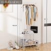 Suport de Haine cu Design Minimalist pentru Încălțăminte, Haine și Genți, Alb
