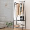 Suport de Haine cu Design Minimalist pentru Încălțăminte, Haine și Genți, Negru