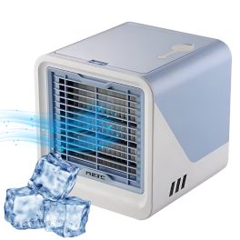   Ventilator Portabil Mini cu Răcire prin Apă, Umidificator și Conexiune USB, Albastru