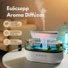 Difuzor de aromaterapie cu ultrasunete, umidificator cu lumină LED și funcție de zgomot alb tip picături de ploaie