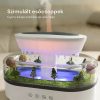 Difuzor de aromaterapie cu ultrasunete, umidificator cu lumină LED și funcție de zgomot alb tip picături de ploaie