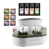 Difuzor de Aromaterapie cu Ultrasunete, Umidificator cu Lumină LED, Funcție de Zgomot Alb cu Sunet de Picături de Ploaie și Set de 4 Uleiuri Esențiale Pulaiyi