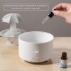 Difuzor de Aromaterapie în Formă de Umbrelă cu Umidificator, Iluminare LED Colorată și Efect de Ploaie, Alb