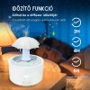 Difuzor de Aromaterapie în Formă de Umbrelă cu Umidificator, Iluminare LED Colorată și Efect de Ploaie, Alb
