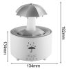 Difuzor de Aromaterapie în Formă de Umbrelă cu Umidificator, Iluminare LED Colorată și Efect de Ploaie, Alb