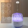 Difuzor de uleiuri esențiale cu lumină colorată de 280 ml cu efect de meduză rotativă și telecomandă, Alb
