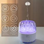 Színváltós Aroma Diffúzor 280 ml Forgó Medúza-hatással, Távirányítóval