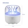 Difuzor de uleiuri esențiale cu lumină colorată de 280 ml cu efect de meduză rotativă și telecomandă, Alb