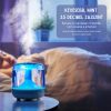 Umidificator USB modern cu iluminare LED colorată, funcționare silențioasă și oprire automată cu senzor de nivel al apei, Alb