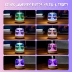 Moderný USB zvlhčovač vzduchu s farebným LED osvetlením, tichá prevádzka, senzor hladiny vody s automatickým vypnutím, biely