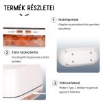 Aromaterapeutický difuzér s efektem plamene, solničkou a himálajskými kameny, bílý