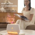 Aromaterapeutický difuzér s efektem plamene, solničkou a himálajskými kameny, bílý
