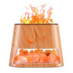 Aromaterapeutický ultrazvukový difuzér s himálajskou solí, 260 ml, světle hnědý