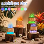 Aromaterapeutický ultrazvukový difuzér s himálajskou solí, 260 ml, světle hnědý