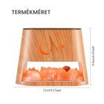 Aromaterápiás Ultrahangos Himalájai Só Diffúzor, 260 ml, Világosbarna Színben Phatoil 6 Részes Illóolaj Szettel - Black Friday