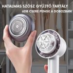 Elektromos Textilborotva Szösztelenítő 6 db cserélhető pengével és USB töltéssel M-2 - Fehér