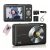 Kompakt Digitális Fényképezőgép Full HD 1080P 44MP Felbontással és 16× Zoommal 32GB Kártyával - Fekete