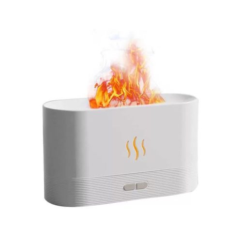 Afire Láng hatású aromaterápiás párásító, 180 ml - Fehér