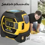 3 az 1-ben digitális mérőszalag LCD kijelzővel -  5M szalag + 40M lézer 