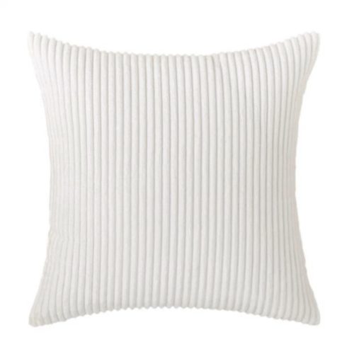 Elegáns kordbársony díszpárna huzat 45X45 cm - Krémfehér