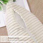 Elegáns kordbársony díszpárna huzat 45X45 cm - Krémfehér