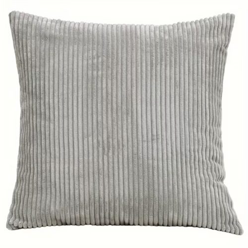 Elegáns kordbársony díszpárna huzat 45X45 cm - Szürke