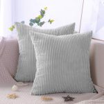 Elegáns kordbársony díszpárna huzat 45X45 cm - Szürke