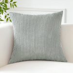 Elegáns kordbársony díszpárna huzat 45X45 cm - Szürke