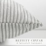 Elegáns kordbársony díszpárna huzat 45X45 cm - Szürke