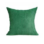 Elegáns kordbársony díszpárna huzat 45X45 cm - Zöld