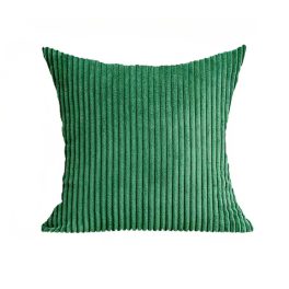 Elegáns kordbársony díszpárna huzat 45X45 cm - Zöld