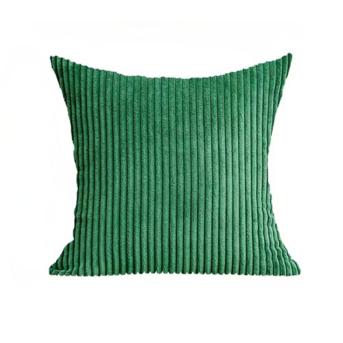 Elegáns kordbársony díszpárna huzat 45X45 cm - Zöld