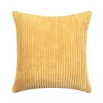 Elegáns kordbársony díszpárna huzat 45X45 cm - Sárga