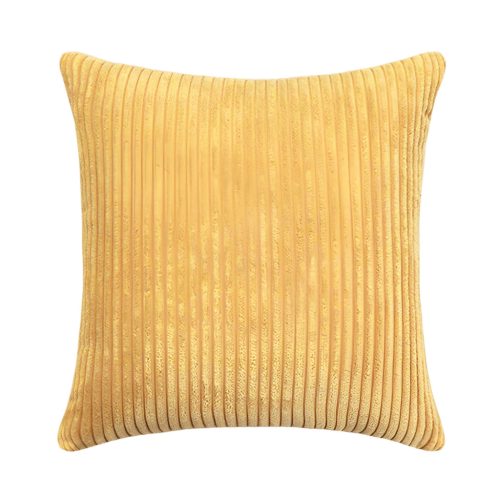 Elegáns kordbársony díszpárna huzat 45X45 cm - Sárga