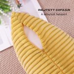 Elegáns kordbársony díszpárna huzat 45X45 cm - Sárga