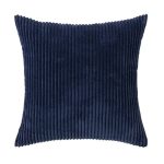 Elegáns kordbársony díszpárna huzat 45X45 cm - Sötétkék