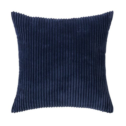 Elegáns kordbársony díszpárna huzat 45X45 cm - Sötétkék