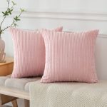 Elegáns kordbársony díszpárna huzat 45X45 cm - Rózsaszín
