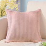 Elegáns kordbársony díszpárna huzat 45X45 cm - Rózsaszín