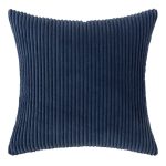 Elegáns kordbársony díszpárna huzat 45X45 cm - Acélkék