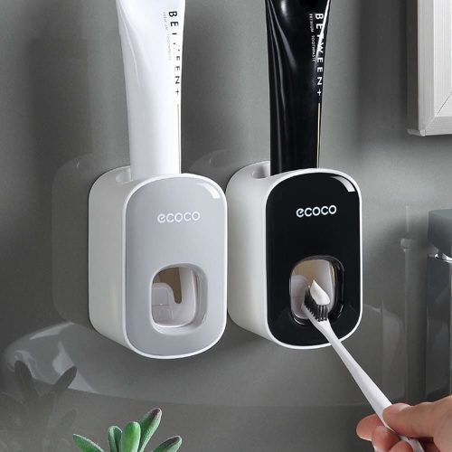 Ecoco automata falra ragasztható fogkrémadagoló - szürke