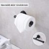 Fali toalettpapír tartó, 2 db akasztó kampóval - Fekete